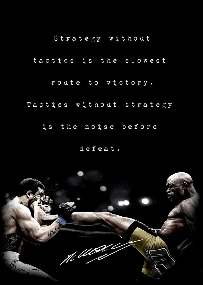 Anderson Silva Front Kick Quote UFC Poster