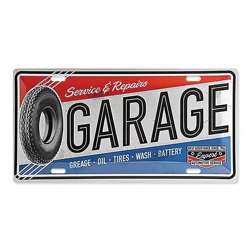 Service and Repairs Vintage Garage Metal Sign Poster