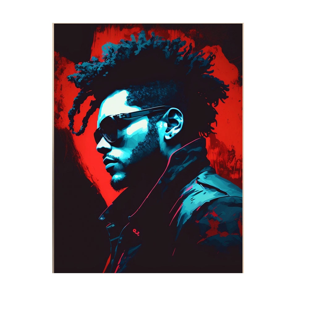 The Weeknd Abstract Painting Music Poster