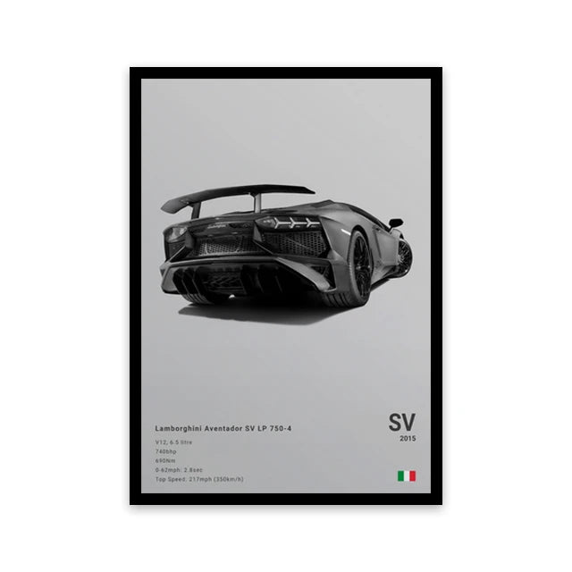 Lamborghini Avendator SV Car Poster