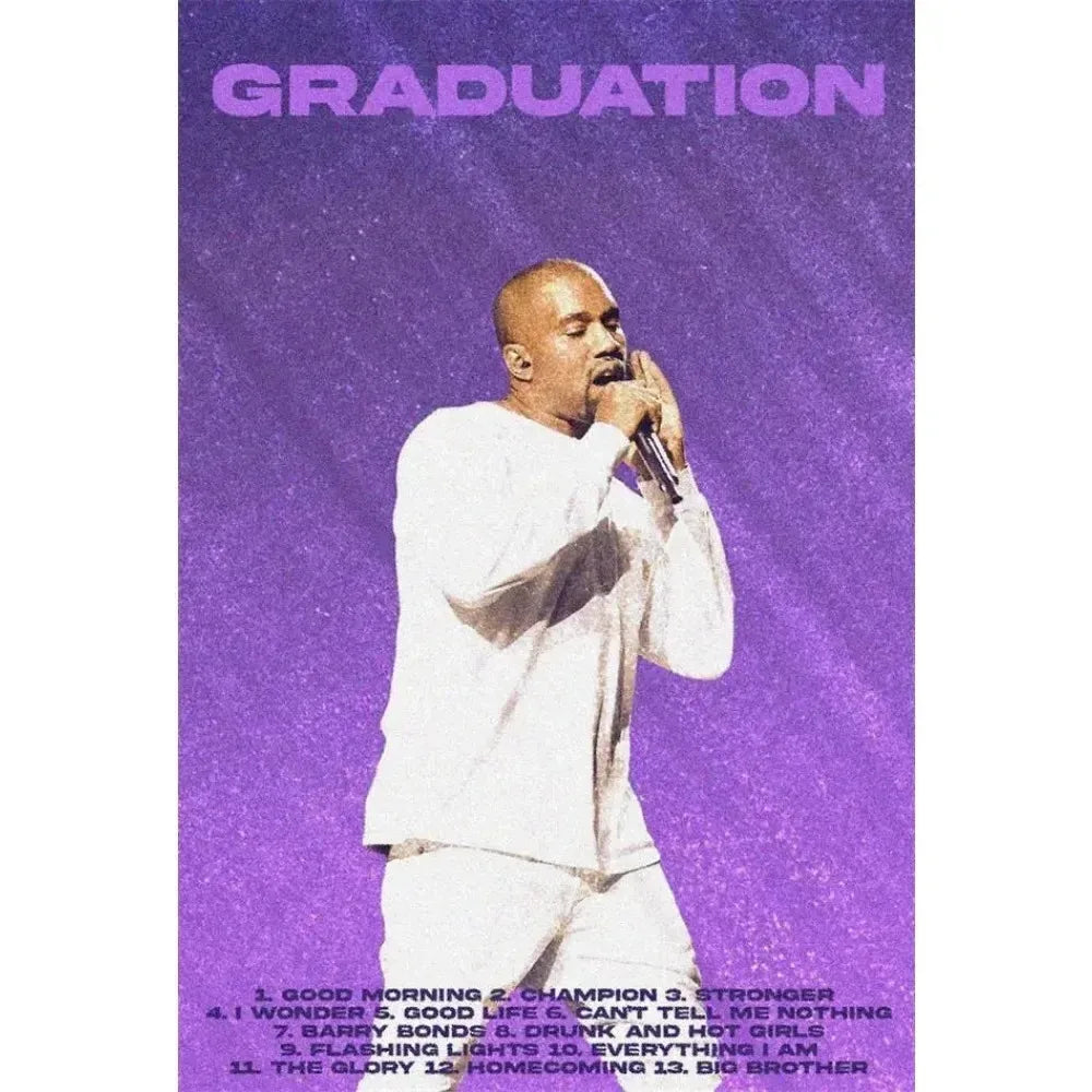 Kanye West Purple Graduation Wall Art Poster