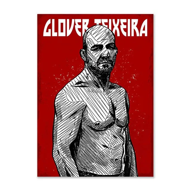 Glover Teixeira Red UFC Poster