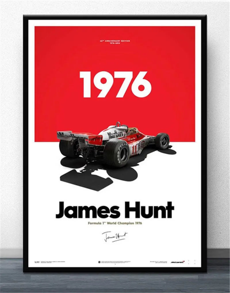 James Hunt 1976 Formula 1 Poster