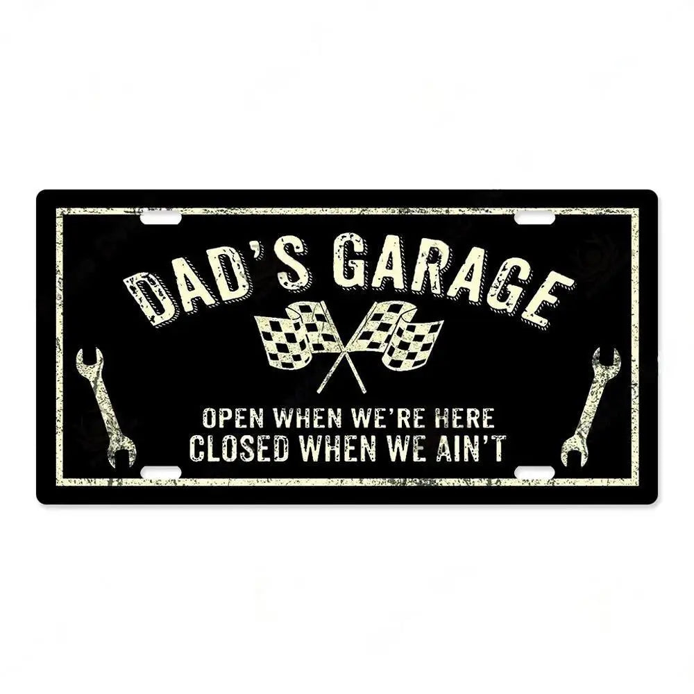 Dad's Garage Metal Sign Poster