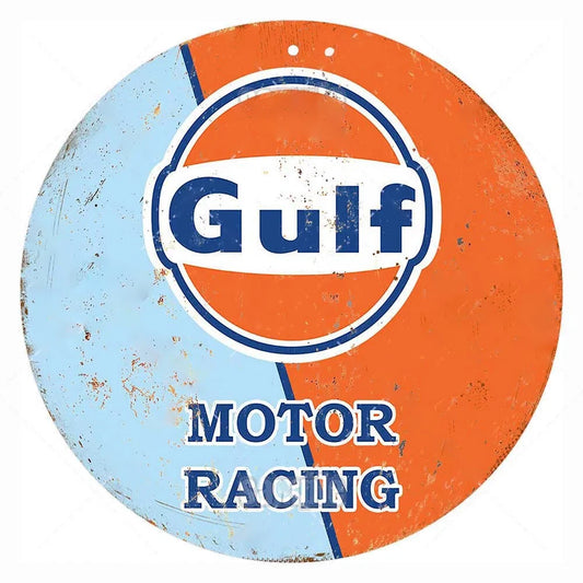 Gulf Motor Oil Vintage Mechanic Shop Garage Decor Metal Sign Poster
