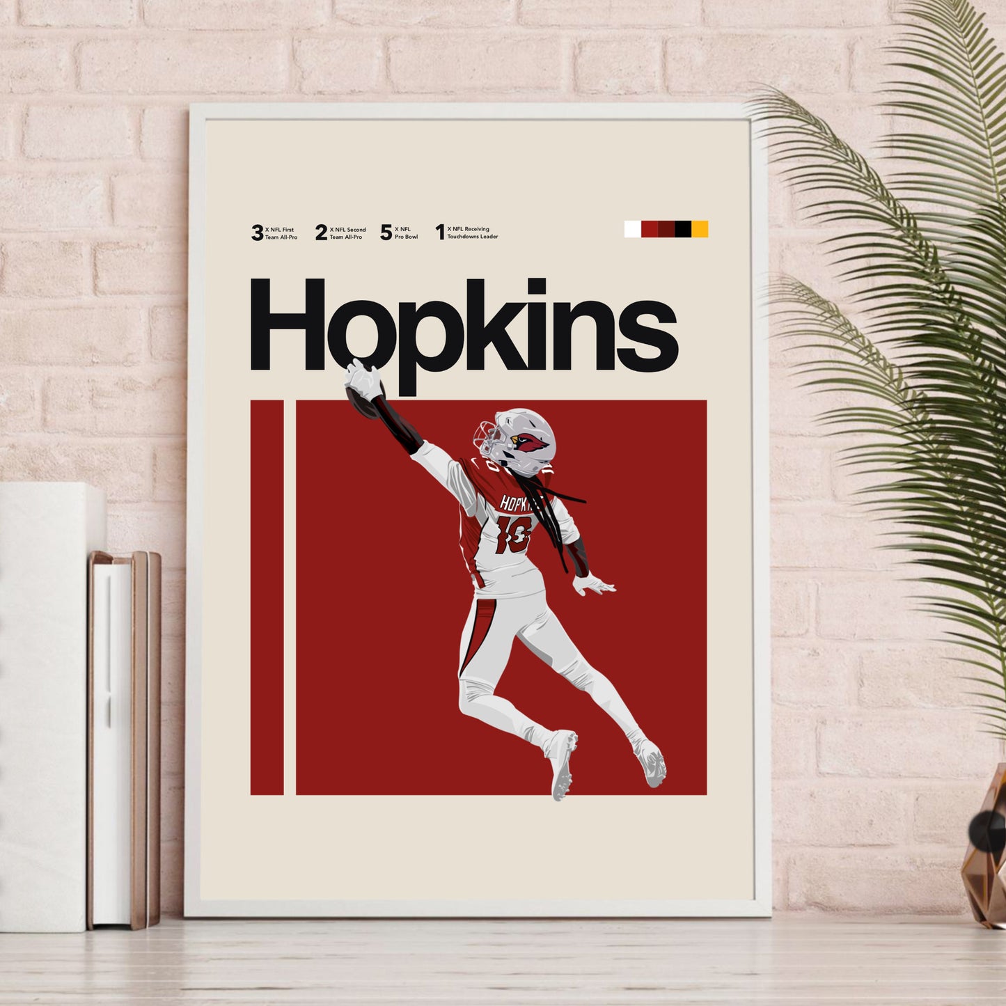 DeAndre Hopkins Cardinals NFL Football Minimalist Poster