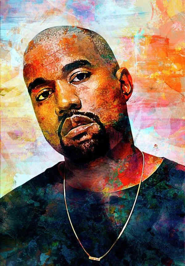 Kanye West Abstract Painting Poster