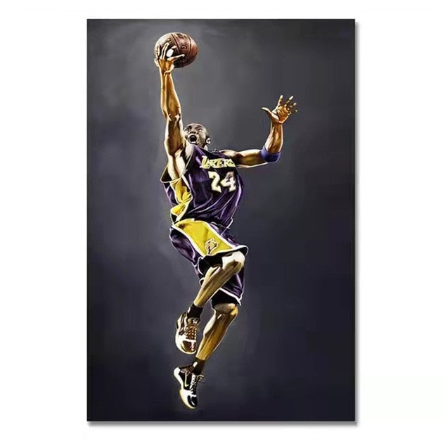 Kobe Bryant Layup NBA Legend Poster – Aesthetic Wall Decor