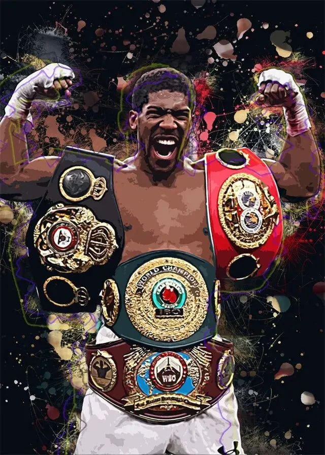 Anthony Joshua Painting Boxing Poster