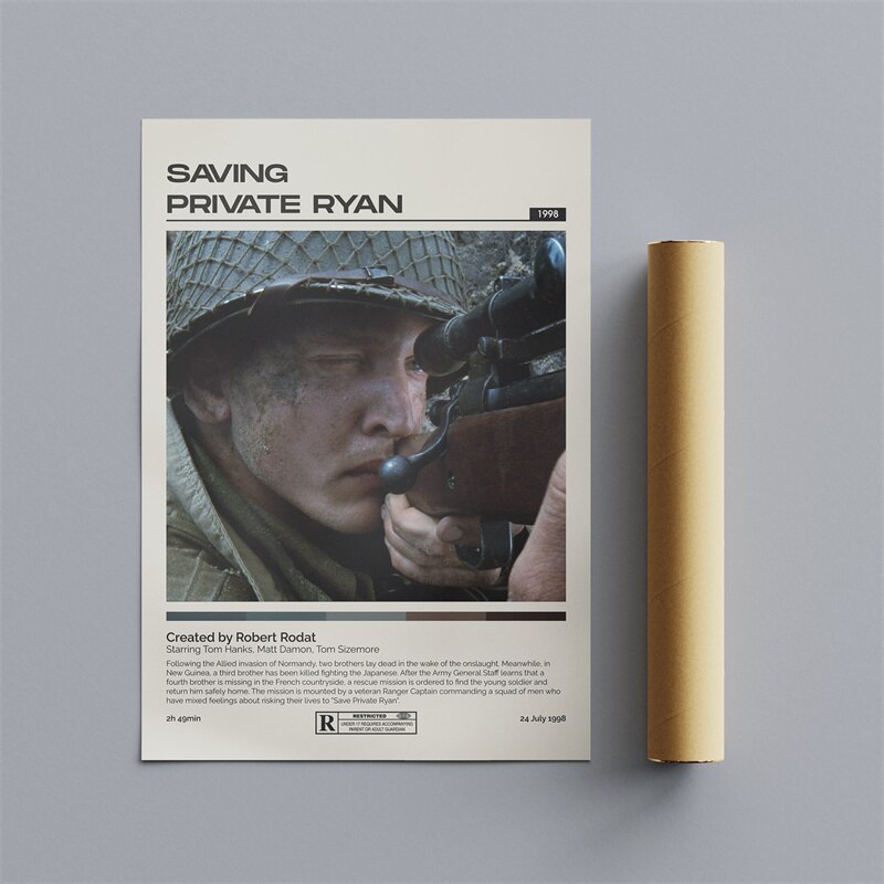Saving Private Ryan Private Jackson Minimalist Movie Poster