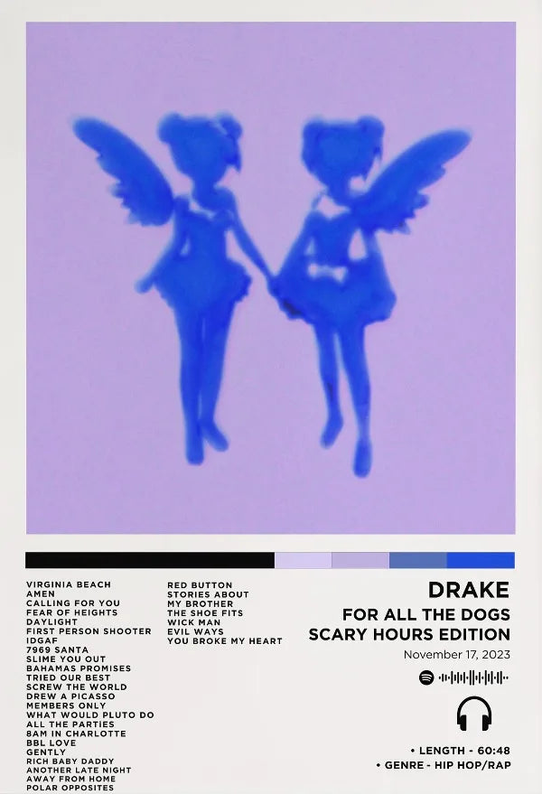 Drake For All The Dogs Scary Hours Edition Poster