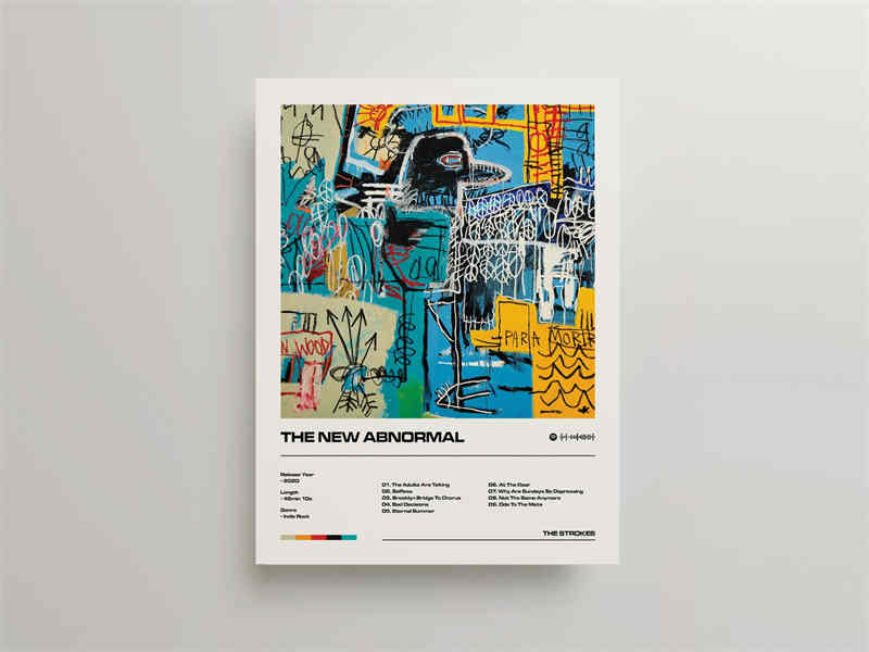 The Strokes The New Abnormal Minimalist Album Cover Wall Art Poster