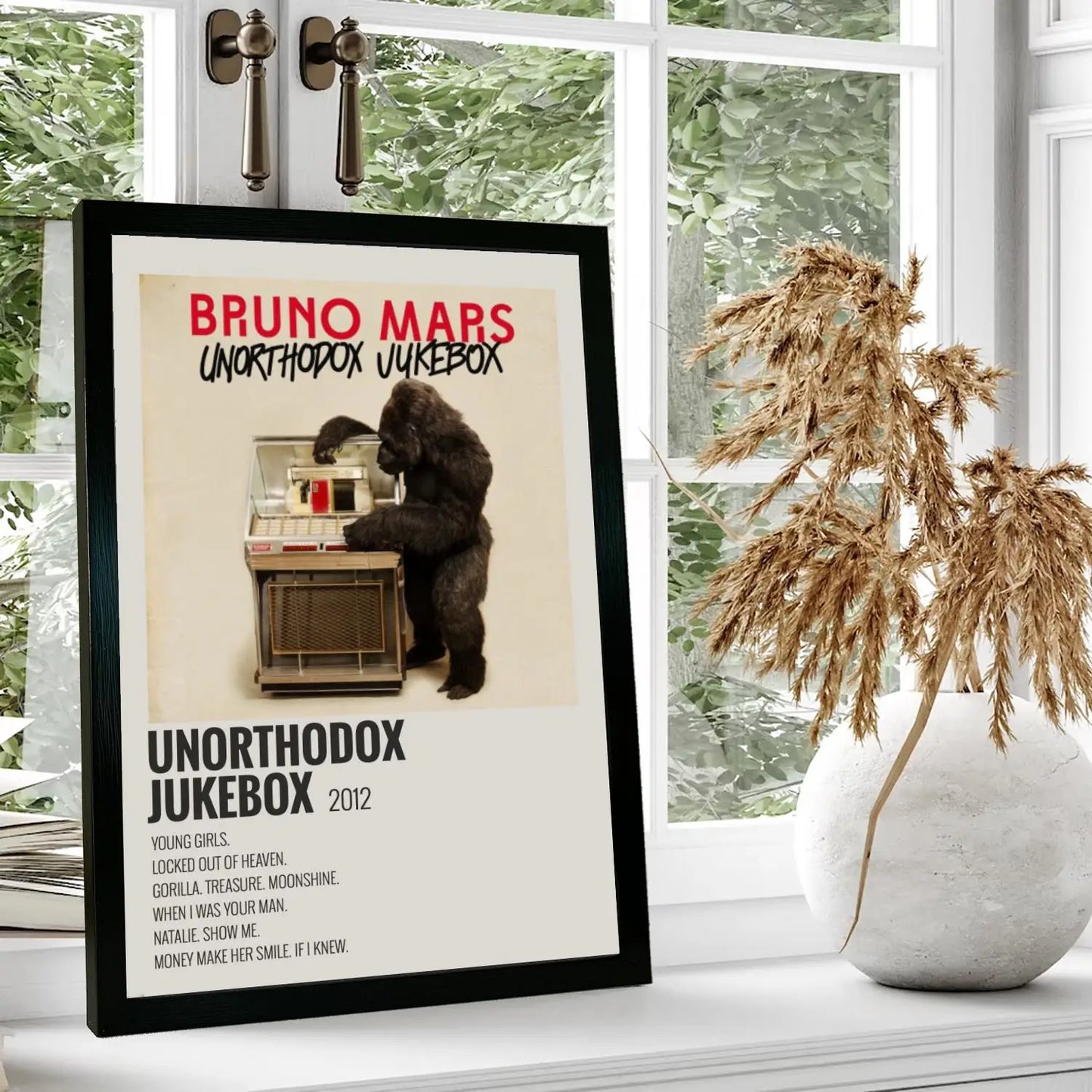 Bruno Mars Unorthodox Jukebox Minimalist Album Poster