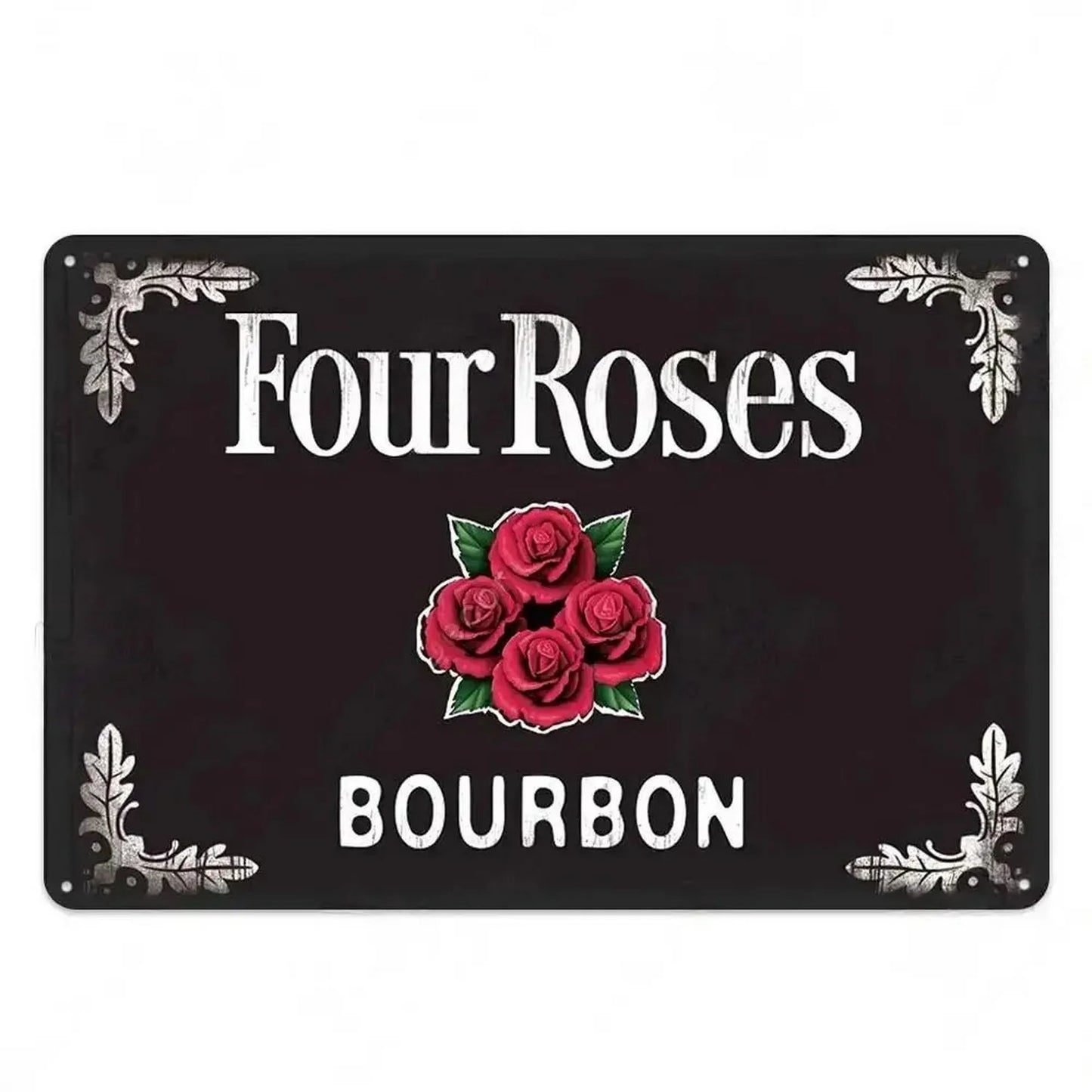 Four Roses Bourbon Vintage Bar Brand Metal Sign Poster