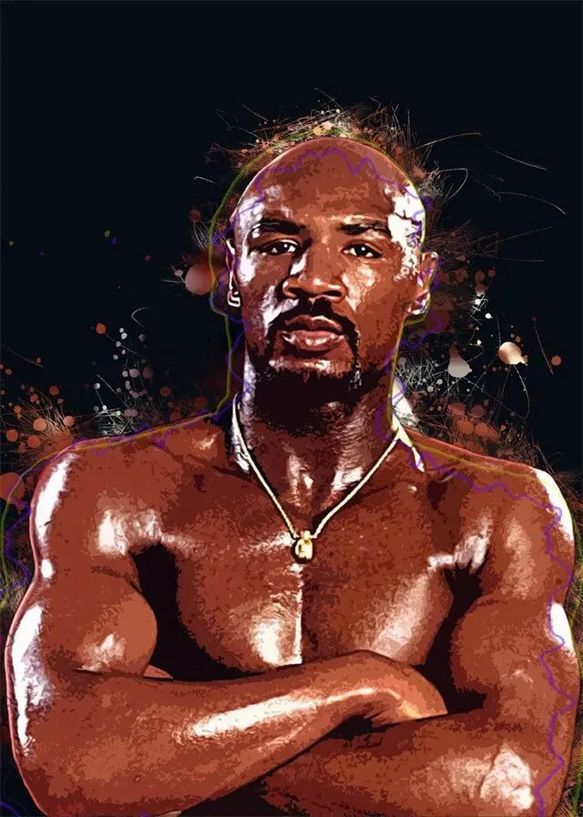 Marvin Hagler Painting Boxing Poster
