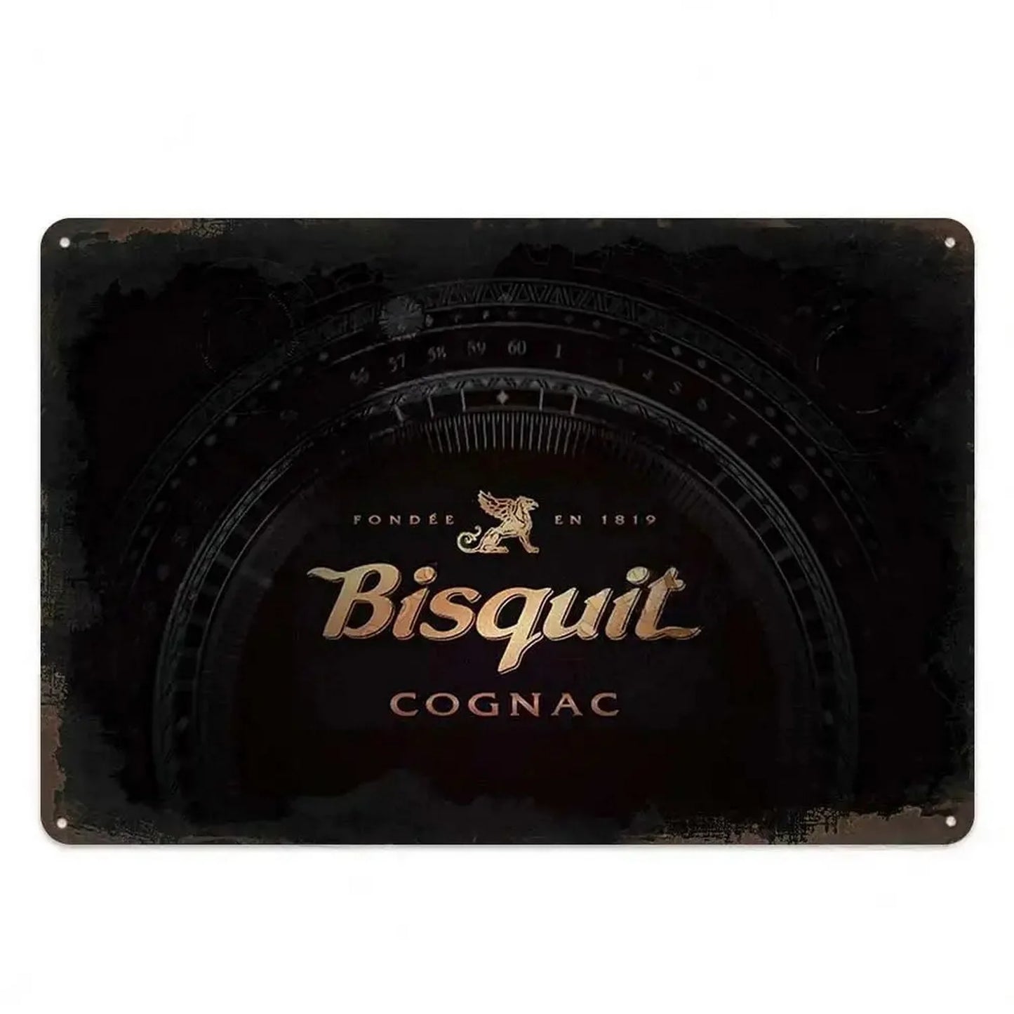 Bisquit Cognac Vintage Bar Brand Metal Sign Poster