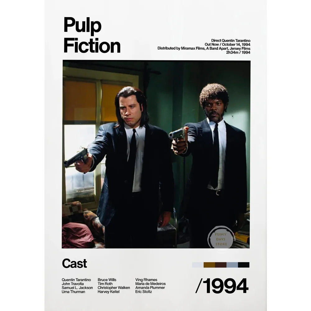 Jules and Vincent Pulp Fiction Minimalist Movie Poster