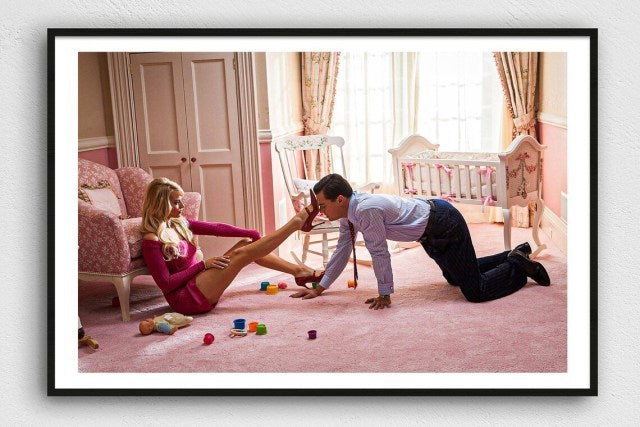 Margot Robbie Leonardo Dicaprio Wolf Of Wall Street Poster