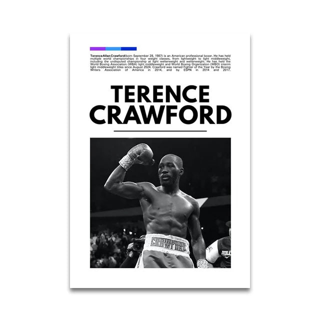 Terence Crawford Minimalist Boxing Poster