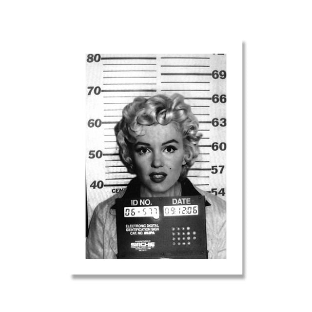 Marilyn Monroe Celebrity Mugshot Poster