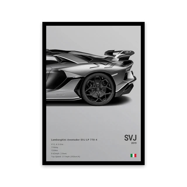 Lamborghini Aventador AVJ Car Poster