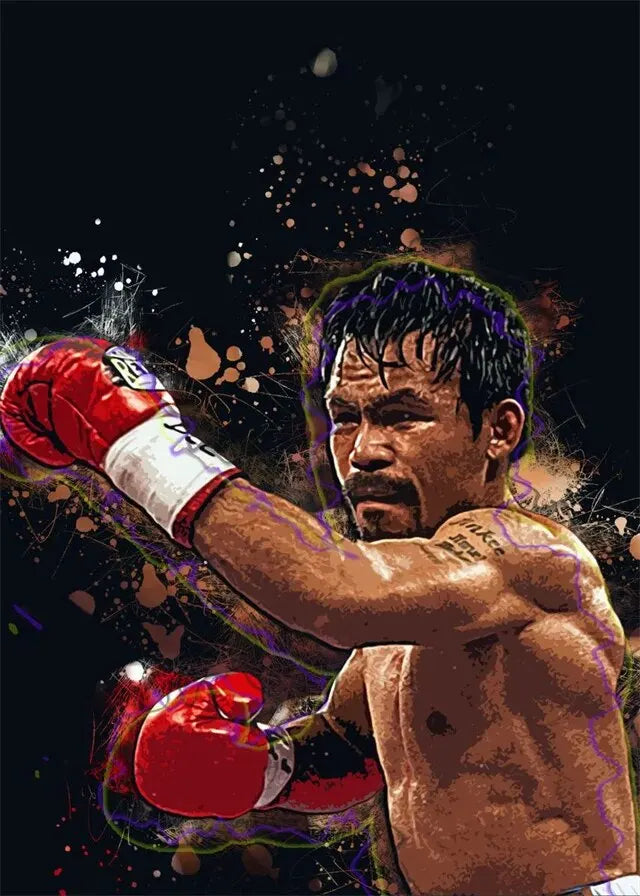 Manny Pacquiao Painting Boxing Poster
