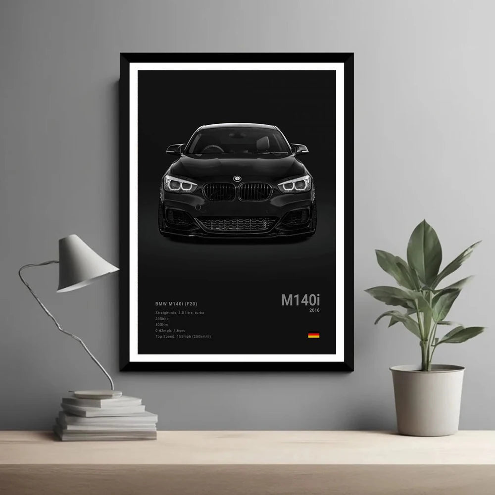 BMW M140i F20 Car Poster