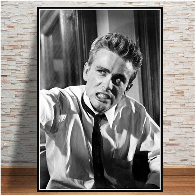 James Dean Black White Poster