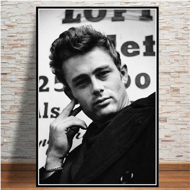 Iconic James Dean Black White Portrait Poster