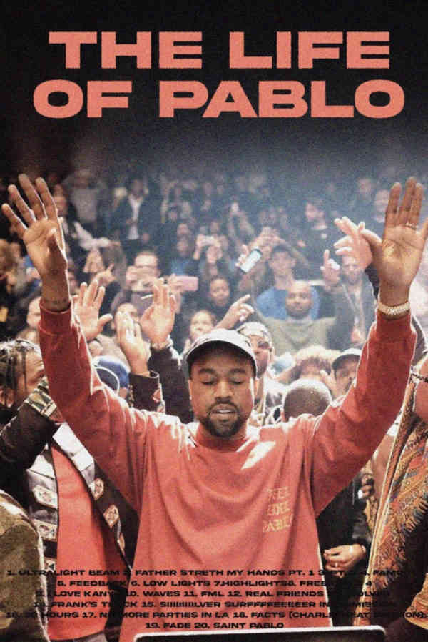 Kanye West The Life of Pablo Portrait Poster