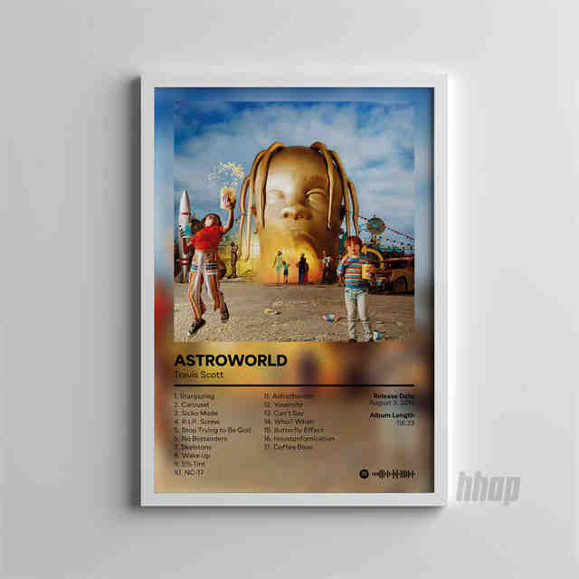 Travis Scott Astroworld Album Wall Art Poster – Aesthetic Wall Decor