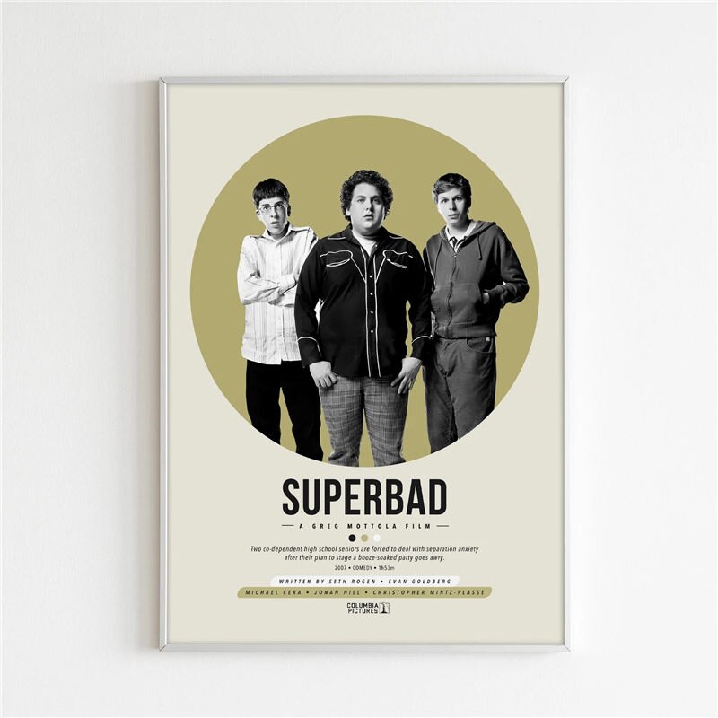 Superbad Minimalist Movie Poster