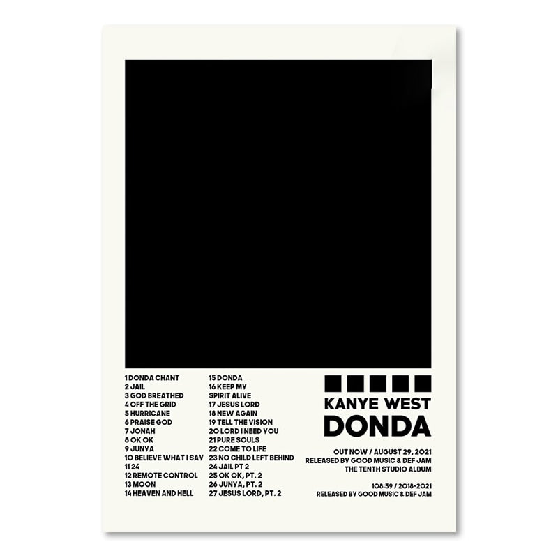 Kanye West Donda Minimalist Album Cover Poster