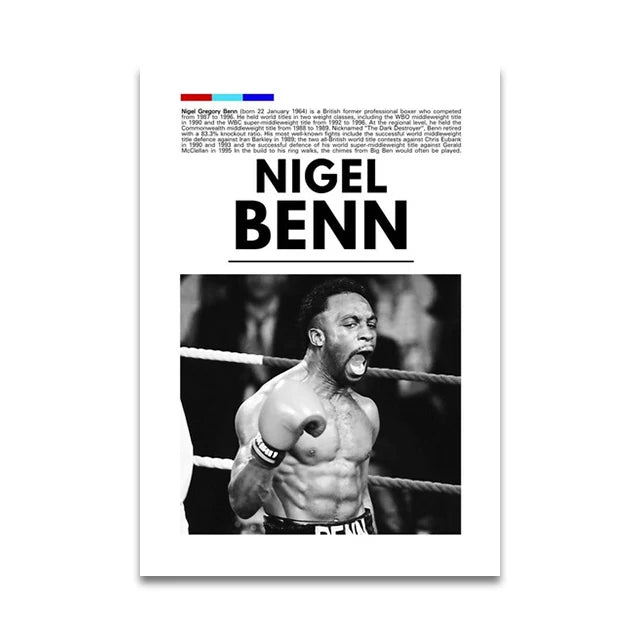 Nigel Benn Minimalist Boxing Poster