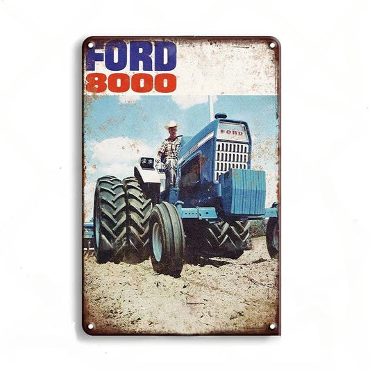Ford Tractor Vintage Ford Metal Sign Poster
