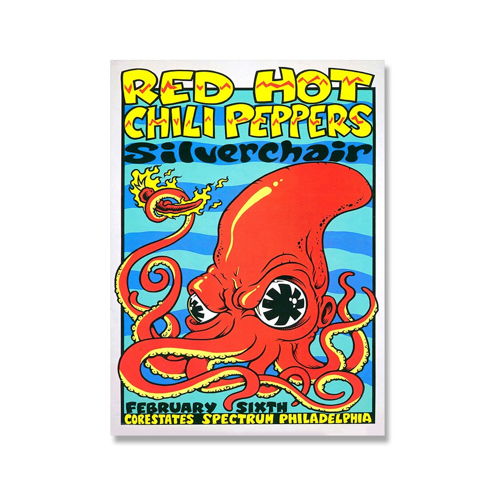 Red Hot Chili Peppers Silverchair Rock Poster