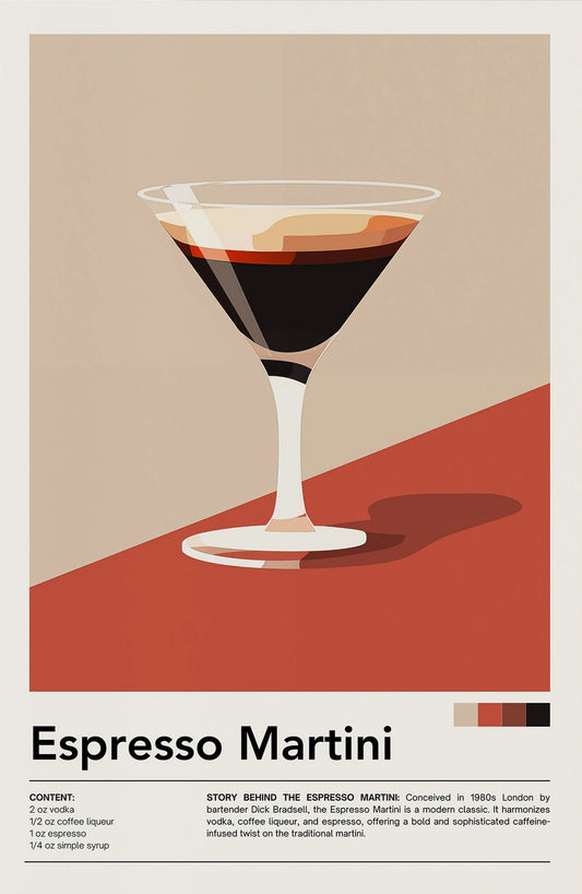 Espresso Martini Cocktail Bar Wall Decor Poster