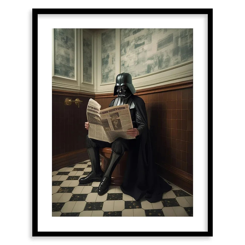 Funny Darth Vader Bathroom Poster