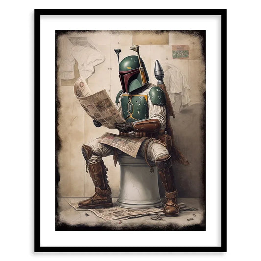 Boba Fett Funny Bathroom Poster