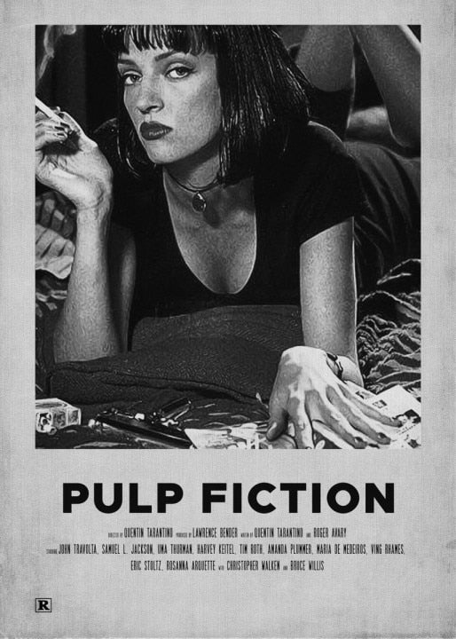 Pulp Fiction Mia Minimalist Movie Poster
