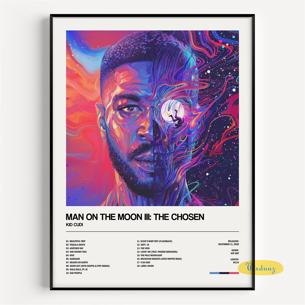 Kid Cudi Man On The Moon III: The Chosen Minimalist Album Poster