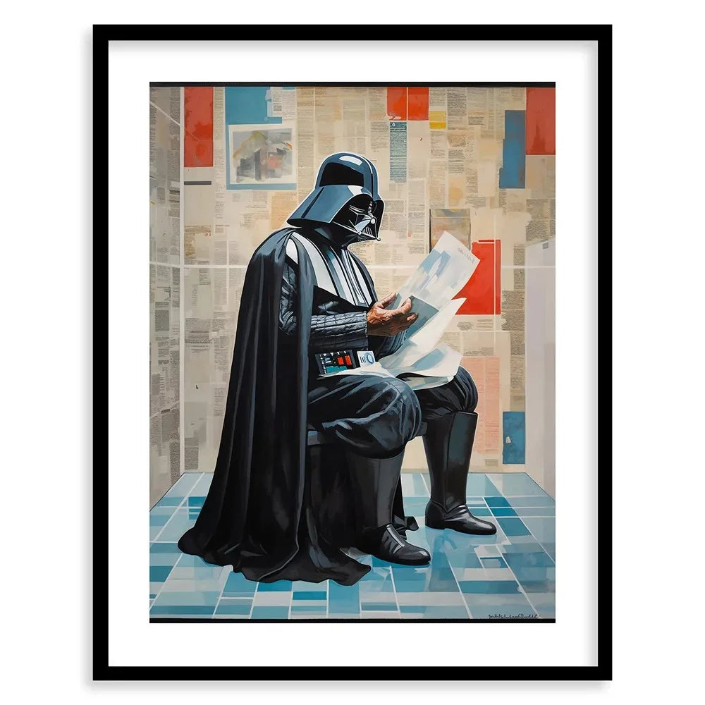 Darth Vader Funny Star Wars Bathroom Poster