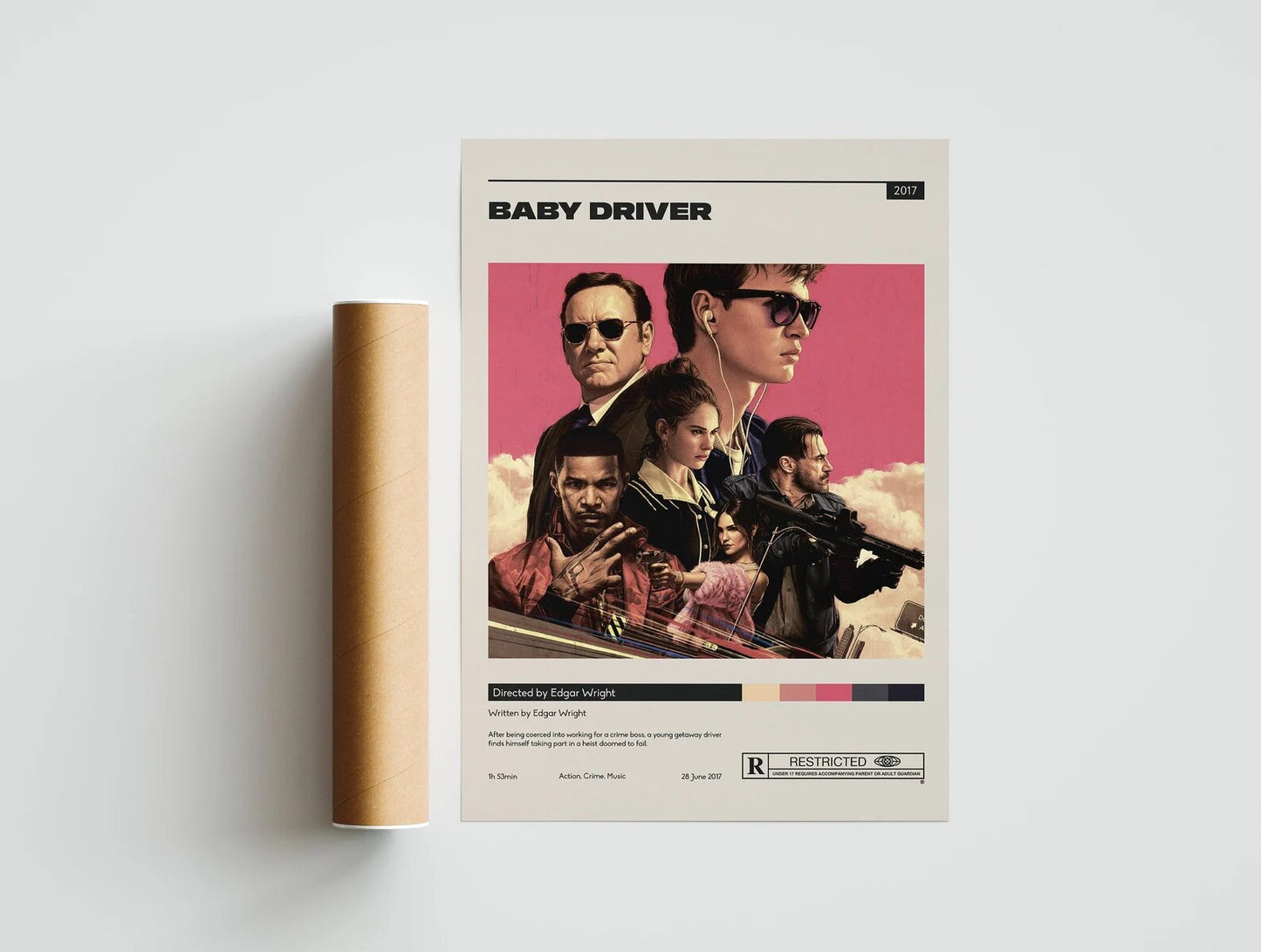 Baby Driver Minimalist Movie Poster