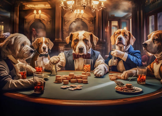 Dogs Playing Poker Funny Wall Art Poster