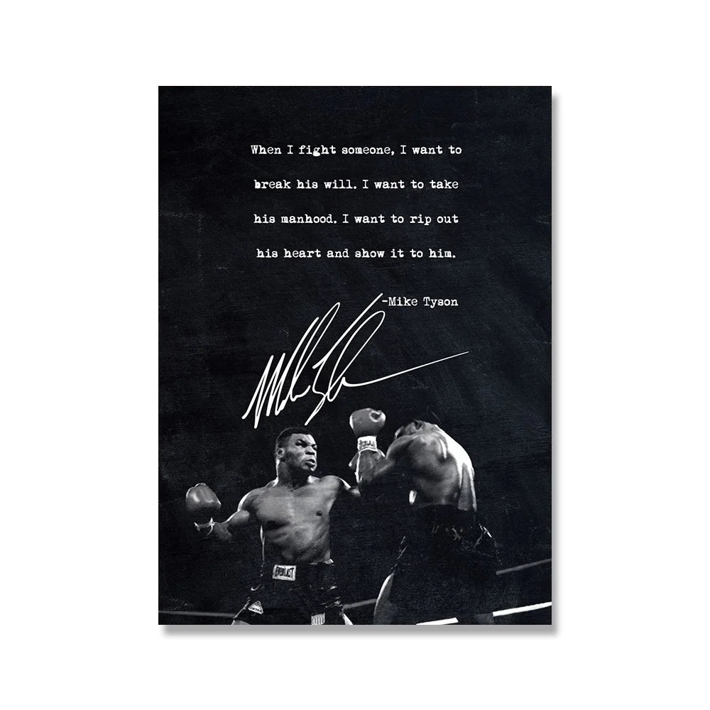 Mike Tyson Motivational Quote Boxing Poster