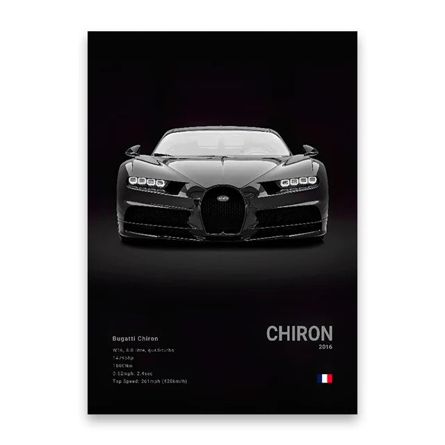 Bugatti Chiron Car Poster