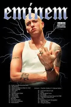 Eminem Flipping Bird Poster