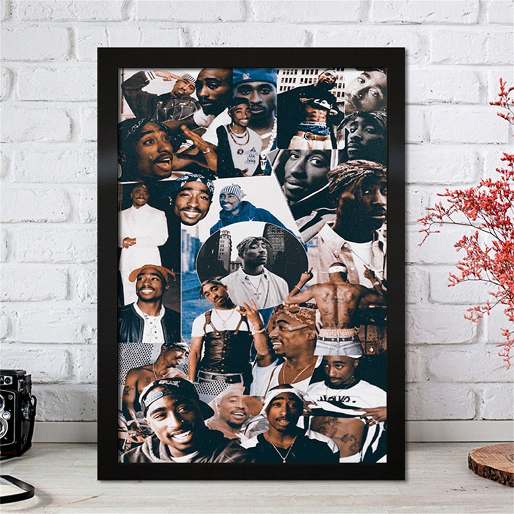 2pac Tupac Collage Rap Poster
