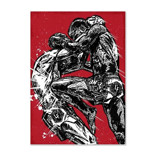 Body Knee Martial Arts Wall Art Poster