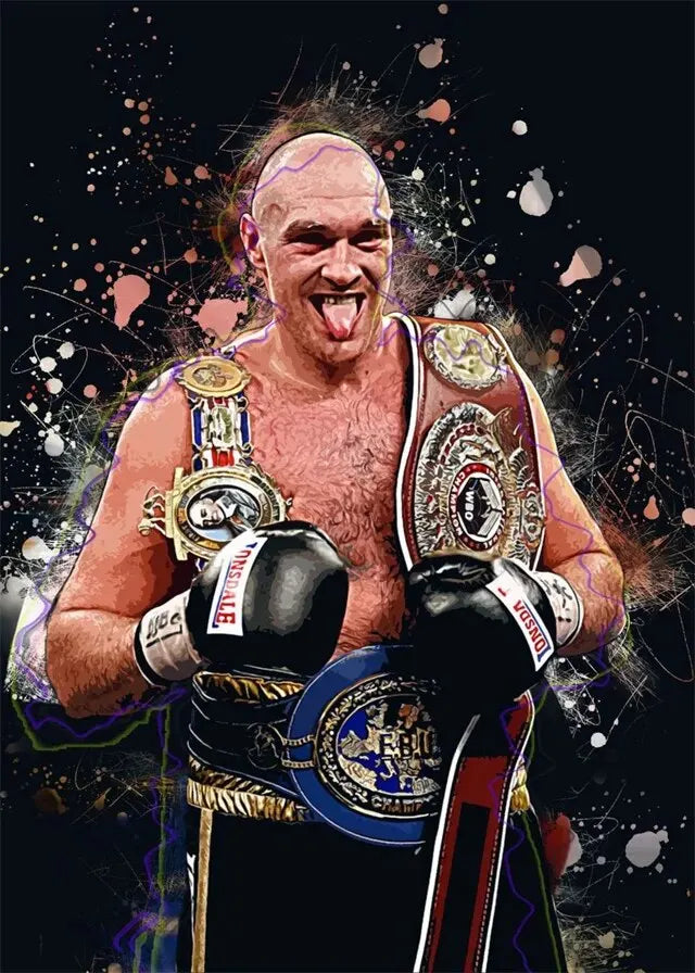 Tyson Fury Painting Boxing Poster